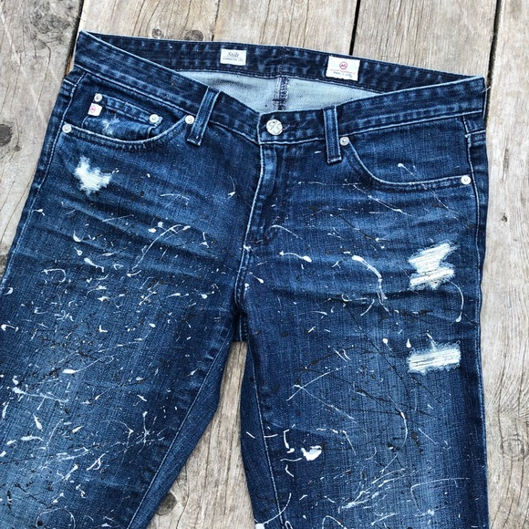 AG Stilt Cigarette Leg jeans painted size 29 - Picture 3 of 7